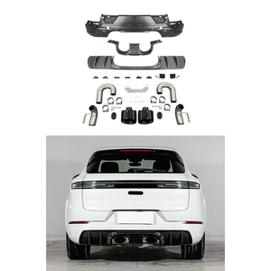 Kit de diffuseur arrière en fibre de carbone sèche style Turbo GT avec embouts d'échappement centraux pour <span class=keywords><strong>Cayenne</strong></span> 9YA Coupé 2018-2024 - Product Image 1