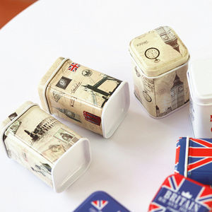 Boîte de rangement de style londonien, mini boîtes en étain pour objets de collection, boîtes en métal pour cure-dents, boîte à biscuits, boîte à thé, boîte à articles divers - Product Image 2