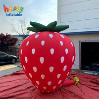 Modèle de fraise gonflable géant, ballon de fruit rouge personnalisé pour la décoration de la ferme, promotion du festival des fraises, affichage publicitaire