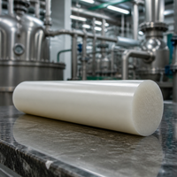 Barre solide en PCTFE vierge de haute pureté, diamètre 80 mm, usage industriel, résistant aux basses températures, anti-corrosion, facilement usinable par CNC
