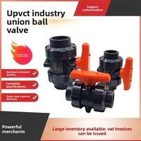 Vanne à boisseau sphérique fixe à raccord rapide en UPVC certifiée CE, filetage femelle 2 pouces DN50, joint en PTFE, commande manuelle, alimentation en eau PN16 pour