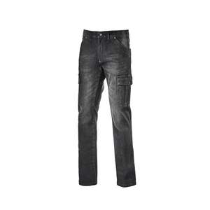 DIADORA UTILITY - 702.172115-C6208/28 Pantalon de travail en denim toutes saisons CARGO STONE ISO 13688:2013, noir PANTALON DE TRAVAIL - Product Image 1