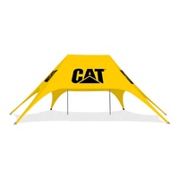 Auvent publicitaire personnalisé en forme d'étoile, Portable, Double dessus, 12x17m, deux pôles, pour événement en plein air, Super grande tente en forme d'araignée