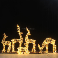 Extérieur IP65 Étanche LED Lampadaire Halloween Décoration De Noël Ours David's Deer 2D 3D Pole String Corde Paysage Lumière