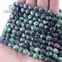 Perles en pierre facettées en losange taillées en diamant de 8/10 mm en gros pour la fabrication de bracelets et de colliers