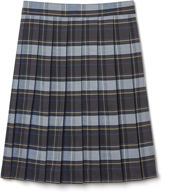 Wholesale School Girls Pleated Skirt Uniform Red Plaid School Uniform Skort Checkered Polyester Skirt