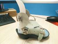 Chaussures orthopédiques grises pour enfants, chaussures pour pied bot