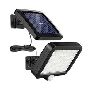 Luz Solar con Sensor de Movimiento de 56 LED, IP65 Impermeable, Ángulo de Iluminación de 120 Grados, Lámpara de Pared con Cable de 5 Metros para Jardín - Product Image 1