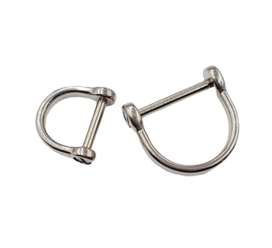 Pulsera de cuero para equipaje de acero inoxidable, accesorios para llavero, hebilla en forma de D, grillete, hebilla de <span class=keywords><strong>herradura</strong></span>, hardware para yate de 18mm - Product Image 1