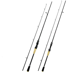 Cañas de pescar de espuma Eva de carbono, caña de pescar de 2 secciones (antigua), combo de carrete y sedal, mango de <span class=keywords><strong>baitcasting</strong></span>, caña de pescar de agua salada - Product Image 1
