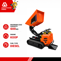Antspower Mini-Raupendumper mit Dreifach-Hydraulikpumpe PLC & Getriebe KOOP 192 8,6kW Dieselmotor 1 Jahr Garantie