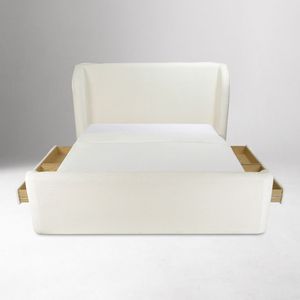 Cama Moderna Tapizada con Cajones de Almacenamiento, Estructura de Madera Sólida, Cabecero con Orejeras, <span class=keywords><strong>Camas</strong></span> de Tela y Madera para Dormitorio - Product Image 5