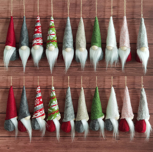 Adornos Navideños de Gnomo de Peluche, Decoraciones Colgantes de Navidad, Sombrero de Gnomo, Peluche Tomtees, Adornos Escandinavos con Barba de Santa - Product Image 3