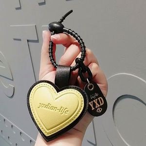Luxury Sublimation PU <b>Leather</b> Heart Star Smile Face <b>Keychain</b> Personalized Logo with Pendant - Product Image 2