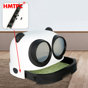 กระบะทรายแมว HMTPC Panda Cat ขนาด 55.5x43.7x38.8 ซม. แบบปิดมิดชิด ประตูคู่ ทำความสะอาดง่าย ควบคุมกลิ่น สำหรับแมว - Product Image 1