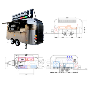 Camion sandwich au fromage grillé Cogsun pour soupe et frites avec des caractéristiques de style remorque alimentaire - Product Image 4