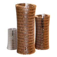 Emballage express de taille personnalisée, manchon en papier kraft en nid d'abeille, housse de protection rembourrée pour bouteille de vin