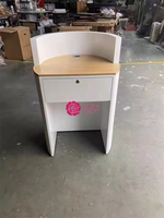 Bureau de réception demi-rond Yicheng Beauty, design en forme d'arche, petit bureau de réception semi-circulaire pour bureau
