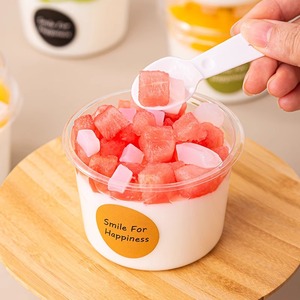 Los Más Populares: Vasos de Plástico PP PET de 150ml y 250ml con Tapas y Cucharas <span class=keywords><strong>para</strong></span> Postres, Yogur, Helado, Pudín, Leche, Pastel y Snacks - Product Image 4