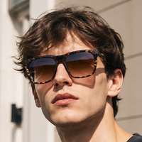 Lunettes de soleil polarisées vintage de haute qualité, logo personnalisé, lunettes de soleil en acétate tendance pour hommes et femmes