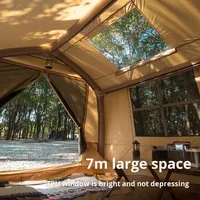 Tente gonflable entièrement automatique en forme de maison pour camping extérieur, imperméable, une chambre, un salon, installation en une touche, quatre saisons