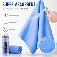Toalla de Secado para Mascotas Clean Cham PVA Chamois, Multicolor, Suave, Absorbente y Reutilizable, en Tubo Portátil para Perros y Gatos