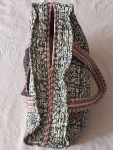 Bolso Tote Acolchado Indio Vintage, Bolso de Hombro de Algodón con Estampado de Bloques, Bolso de Compras Floral Hecho a Mano, Reutilizable para Uso Diario - Product Image 6