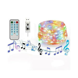 10m 20m IP65 impermeabile con scatola di <span class=keywords><strong>musica</strong></span> a LED con stringhe di fata per feste all'aperto luci nuziali di Natale al primo posto - Product Image 1