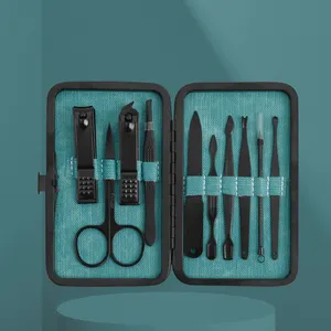 Chinese Factory Sets Travel Nail Scissors Grooming Kit 10in1 Manicure Set With Best Quality