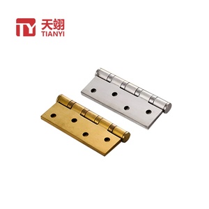 TIANYI Quincaillerie de meubles de haute qualité Charnières à roulement à billes en acier inoxydable 180 °   Charnière de porte à fermeture douce, épaisseur 3 mm - Product Image 1