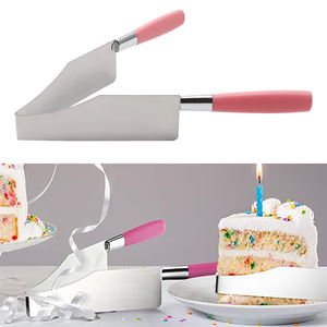 स्टेनलेस स्टील केक कटर टेंगस 2-इन-1 सेवारत स्लिसर उपकरण पुनः प्रयोज्य गैर-छड़ी गर्मी प्रतिरोधी एर्गोनोमिक पीपी/एब्स हैंडल टिकाऊ - Product Image 4