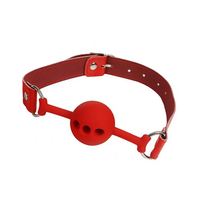 Jeu de sexe adulte de haute qualité Silicone Ball Mouth Sm Bondage Gag pour les couples