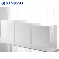 XINGPAI Fournitures Hôtelières Présentoirs Buffet Rectangulaires en Acrylique Blanc pour Aliments