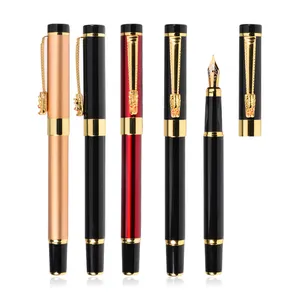 Wholesale and Retail Top Quality Nice Metal Pen Advertising Gift Fountain Pens for Anniversary School Office Custom Logo Accept