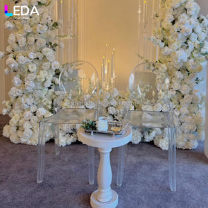 LEDA Wholesale Factory Acrylic Round Back Transparent Pc <b>Chair</b> for Hotel Wedding Party Event - Product Image 3