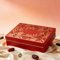 Boîte magnétique sur mesure avec logo personnalisé en papier rigide pour l'emballage de cadeaux de luxe de dattes et de chocolats pour le Ramadan Kareem, vente en gros