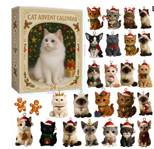 Nuevo gato <span class=keywords><strong>Calendario</strong></span> <span class=keywords><strong>de</strong></span> <span class=keywords><strong>Adviento</strong></span> Caja ciega Árbol <span class=keywords><strong>de</strong></span> Navidad Adorno <span class=keywords><strong>de</strong></span> plástico Suministros <span class=keywords><strong>de</strong></span> decoración navideña Escala 1/12 Forma <span class=keywords><strong>de</strong></span> Papá Noel Mate - Product Image 4