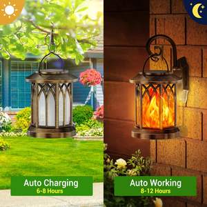 Lámparas de <span class=keywords><strong>Cementerio</strong></span> VANTONE Impermeables con Clasificación IP65, Llama Parpadeante, Alta Luminosidad, Luces <span class=keywords><strong>Solares</strong></span> de Jardín, Lámpara Colgante Impermeable - Product Image 3