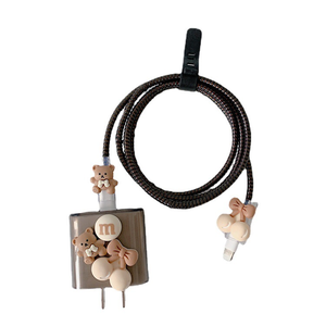 2023 nueva cubierta protectora de <span class=keywords><strong>cabeza</strong></span> de <span class=keywords><strong>carga</strong></span> de oso de dibujos animados For18/20W <span class=keywords><strong>cabeza</strong></span> de <span class=keywords><strong>carga</strong></span> rápida de manzana - Product Image 1