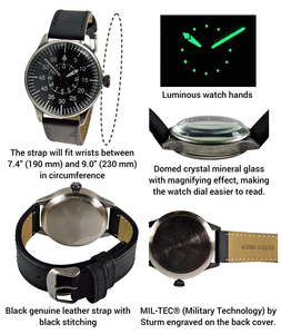 Wygcioo-Reloj de piloto Vintage de acero para hombre, cristal de zafiro alemán, OEM - Product Image 6