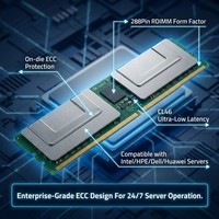 Memoria de Servidor DDR5 5600 de Grado Empresarial Original, 32GB DDR5 5600MT/s PC5 44800 288 Pines RDIMM ECC, Alto Ancho de Banda, 1.1V Bajo Consumo