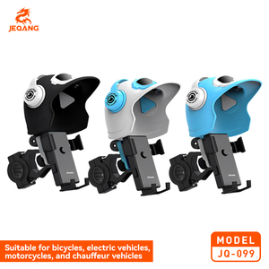 Support <span class=keywords><strong>de</strong></span> téléphone universel pour moto JQ-099 avec pare-soleil mignon en forme <span class=keywords><strong>de</strong></span> casque 360° °   Support <span class=keywords><strong>de</strong></span> guidon rotatif pour vélo et véhicule électrique - Product Image 1