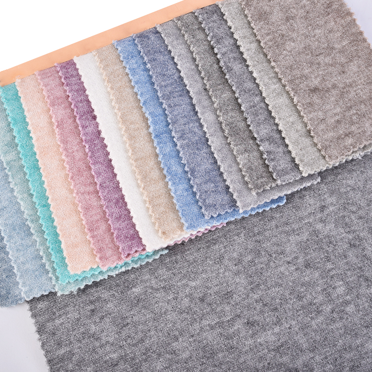 Factory Supply Keep Warm Heavy Weight Knitted R/T Nylon 28s/2 Cashmere Fabrics for Dress