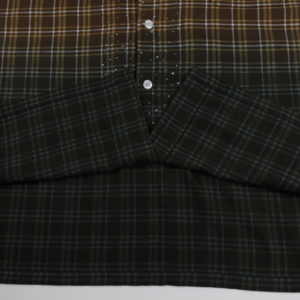 <span class=keywords><strong>Camicie</strong></span> in <span class=keywords><strong>cotone</strong></span> 100% autunnale in stile Vintage con Logo personalizzato Patchwork <span class=keywords><strong>di</strong></span> <span class=keywords><strong>flanella</strong></span> con strass a manica lunga - Product Image 5