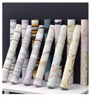 Papier peint auto-adhésif 3D imperméable et étanche à l'humidité papier de fleurs décoratives intérieures pour application à chaud de salon