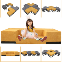 Sofá Cama Plegable SAIEN, Moderno Futón Convertible, Chaise Longue Tapizado con Cojín Acolchado de Espuma