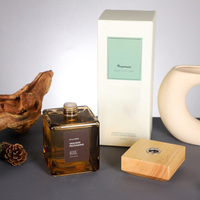 Bouteilles de diffuseur de parfum vides de marque privée carrées de 150 ml, 200 ml, 250 ml, 500 ml, ensemble de bouteilles de diffuseur de parfum fantaisie avec boîte