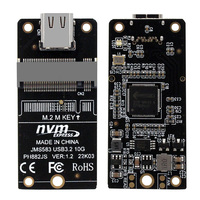 Adaptor Hard Drive NVMe M.2 ke USB-C Solid State JMS583 Protokol NVMe 10Gbps