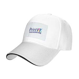 Image personnalisée Casquette de baseball de luxe en velours à 5 panneaux à bord incurvé Style américain à la mode Lettre imprimée sportive Couvre-chef sublimé en caoutchouc - Product Image 5