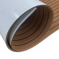 Tapis de pont auto-adhésif antidérapant écologique en mousse EVA imitation teck pour bateaux, bateaux à moteur et camping-cars